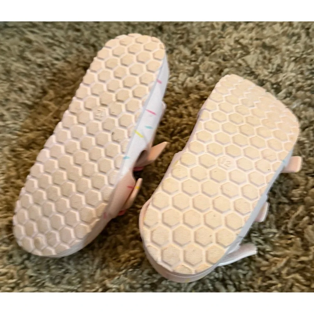 Cat & Jack-Ade Pink Sprinkle Pattern Sandals  Size 12